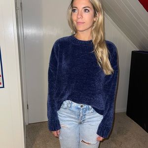 Navy chenille sweater Forever 21 size small